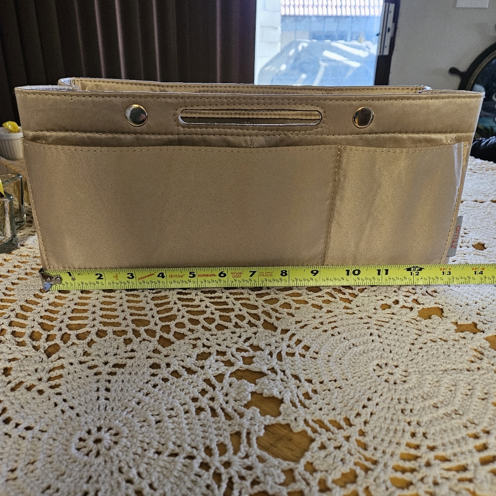 Satin Tan Purse Organizer